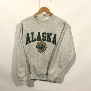 Vintage 90s Alaska fleece crewneck sweatshirt